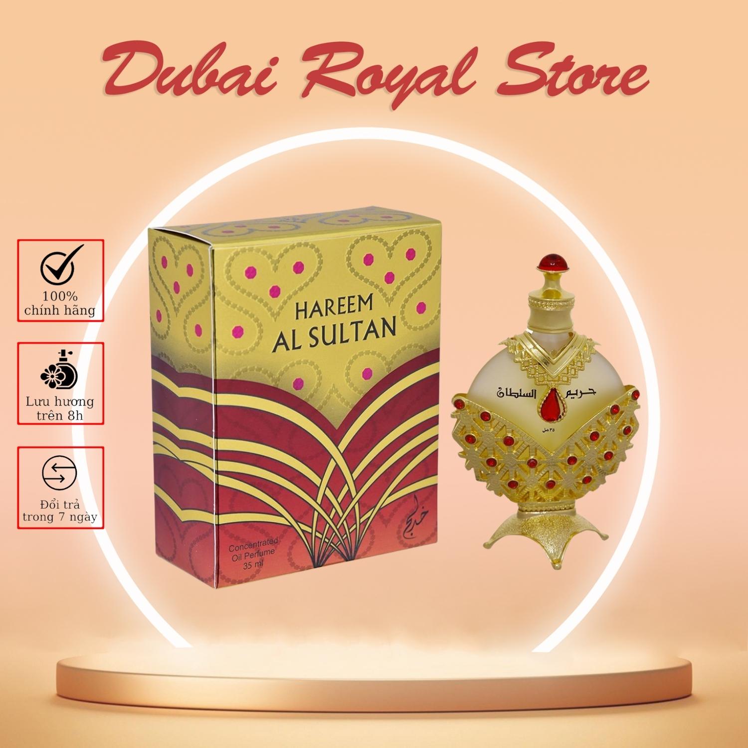 Nước hoa Dubai Hareem Al Sultan Gold dành cho nữ mùi hương ngọt ngào lôi cuốn 35ml
