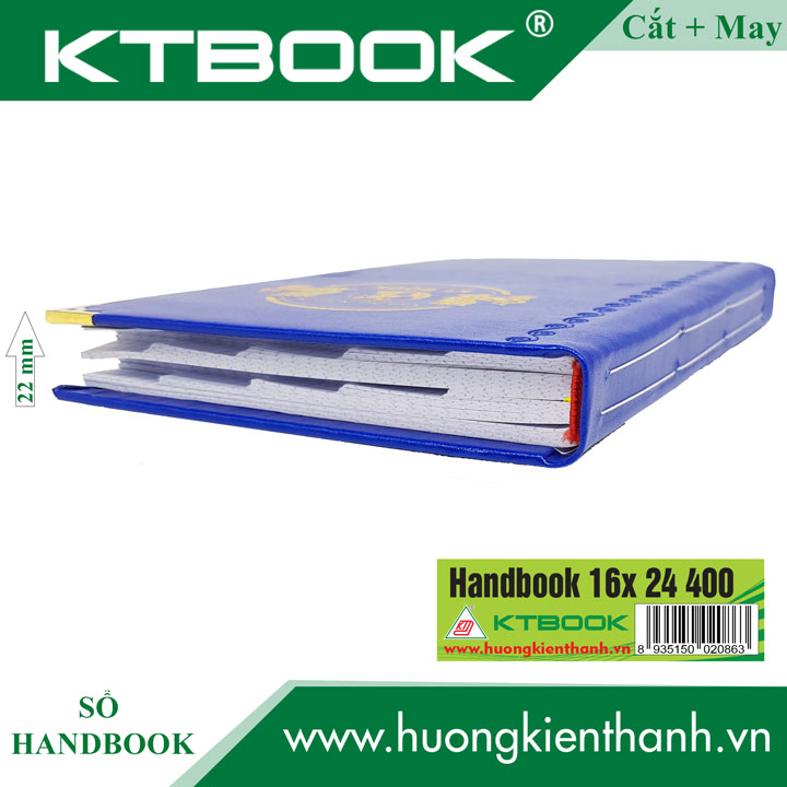 SỔ BÌA DA CAO CẤP HANDBOOK DÀI 400 TRANG Cắt Góc và May Gáy