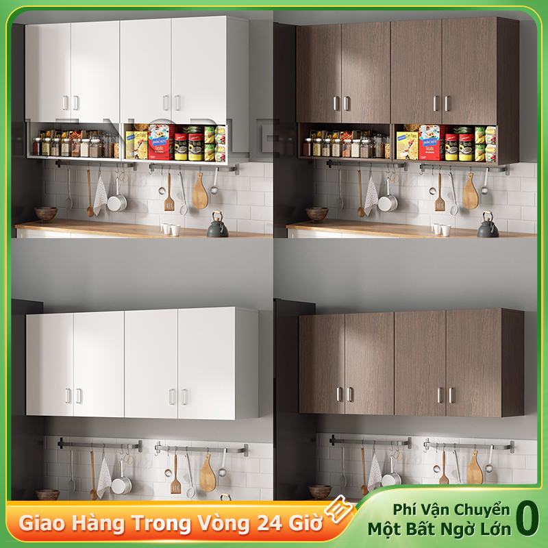 N-E tủ treo tường tường với kệ Tủ gỗ treo tường bếp ốp tường đa năng mini giá rẻ tủ Tủ lưu trữ nhà cho nhà bếp phòng tắm