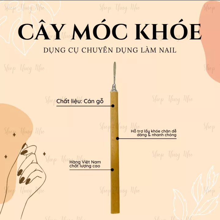 Cây lấy khóe móng cán gỗ nhỏ gọn, rất bén, giá rẻ - Dụng cụ lấy khóe móng tay và chân chuyên dụng