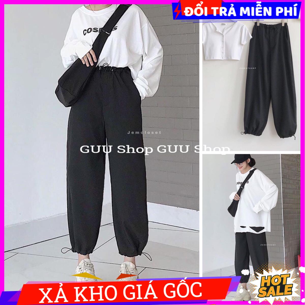 Quần Ống Rộng Nữ GUUZ dài dây rút eo dễ phối đồ đi học đi chơi cực hot MSKA