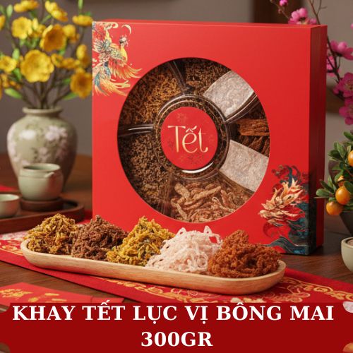 TẾT SNACK KHAY TẾT KHÔ LỤC VỊ BÔNG MAI 300GR -69137
