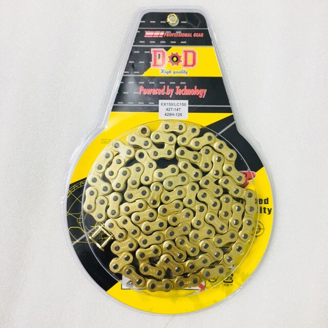 Nhông sên dĩa ad3 full vàng cho xe exciter 150 14-42