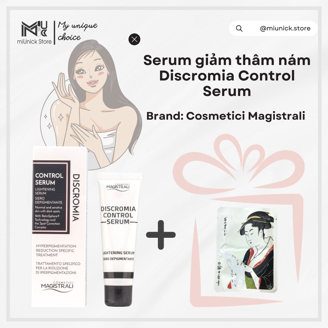 Serum trắng da, giảm thâm nám discromia control serum 30ml giúp da đều màu và ngừa lão hóa với retinol
