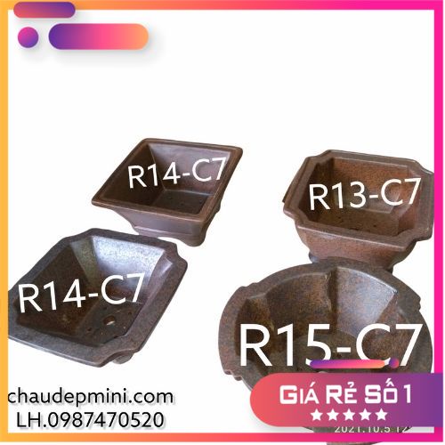 Bộ chậu trồng cây bonsai giả Tàu mini,chậu gốm sứ mini,chậu sen đá,xương rồng,cây cảnh
