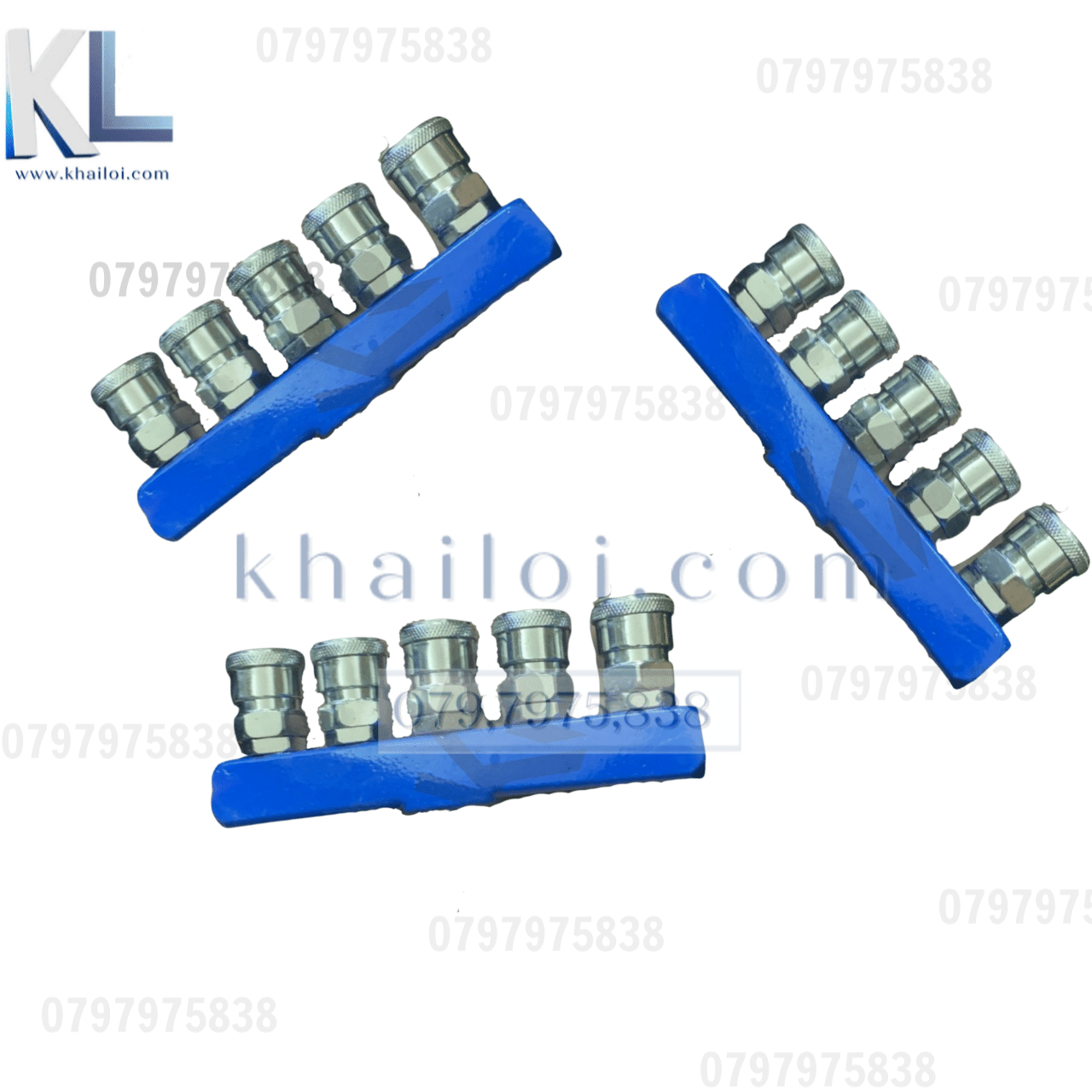 Đầu chia hơi thanh ngang khớp nối nhanh máy khí nén PVN-Thanh chia ngang chạc chia hơi-cút nối nhanh khí nén