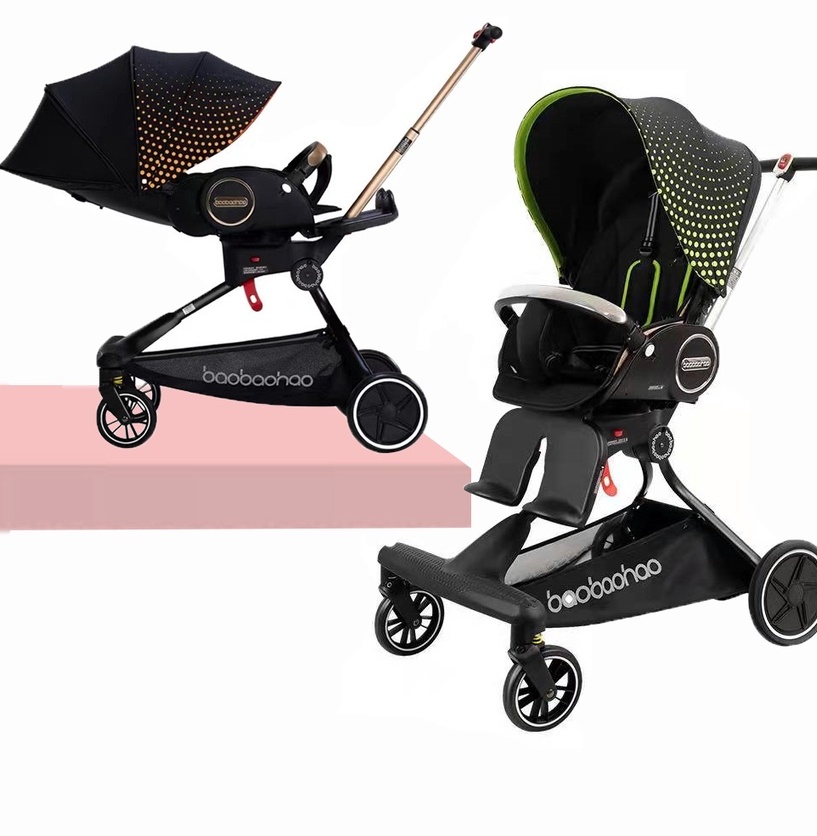 Xe đẩy cho bé V9 Zonzon gấp gọn có tư 3 tư thế nằm, ngả,ngồi đẩy 2 chiều cho trẻ sơ sinh từ 0-5 tuổi bảo hành 3 tháng