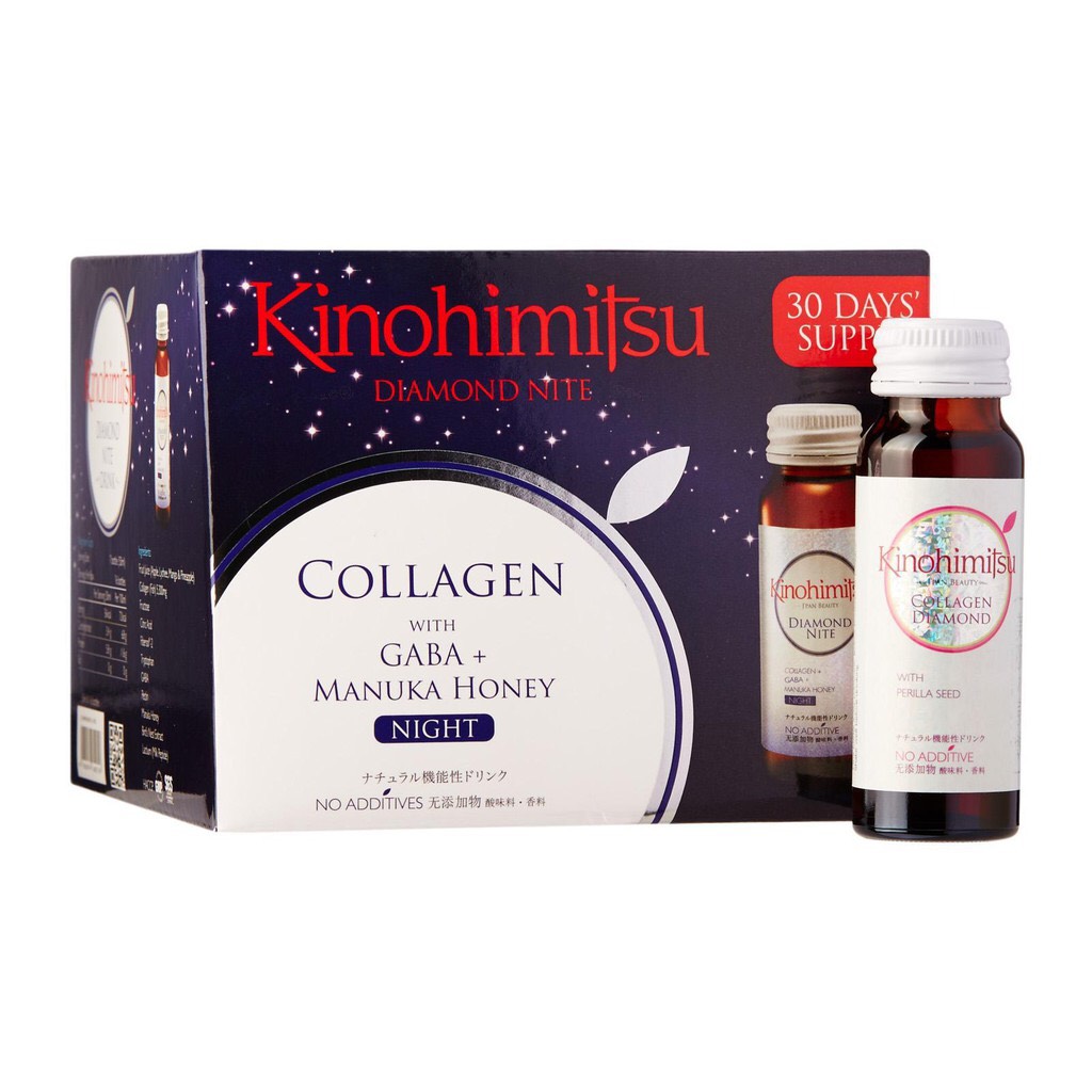 Nước Uống Kinohimitsu Đẹp Da JPan Colagen Diamond Nite Drink 50ml x 16 chai