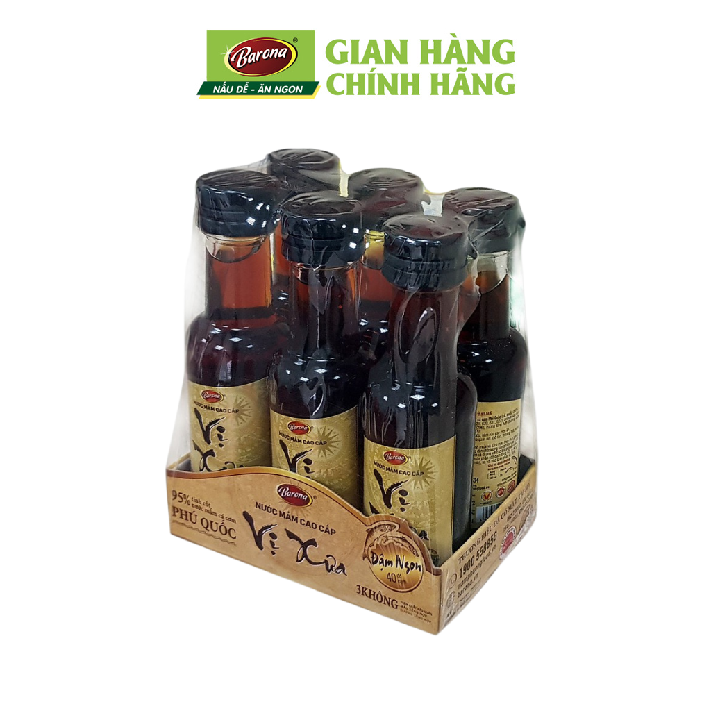 Combo 1 lốc nước mắm cao cấp vị xưa barona 40n 50ml