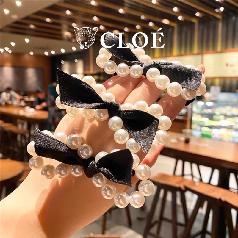 Dây cột tóc nữ phối ngọc trai nhân tạo dễ thương phong cách Hàn Quốc phụ kiện tóc Cloe Accessories