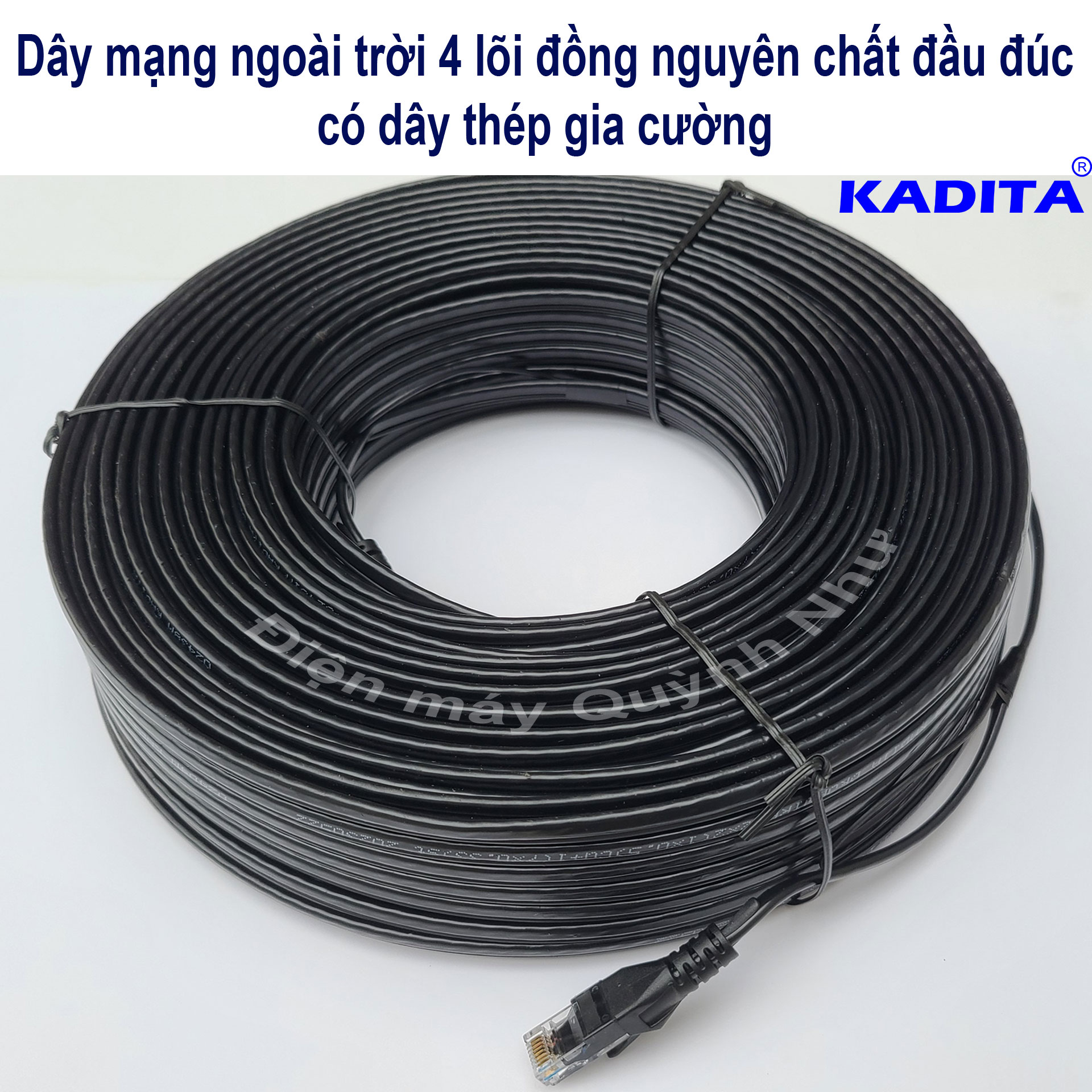 [HCM] 100m Dây mạng ngoài trời (bấm sẵn 2 đầu) - Cáp mạng ngoài trời, Dây lan ngoài trời, cáp lan ngoài trời