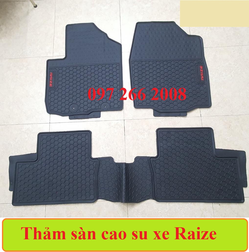 Thảm sàn, Thảm lót sàn xe Toyota RAIZE 2021- 2022- 2023 cao su đúc không mùi