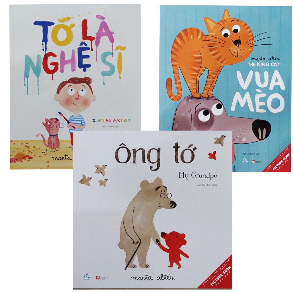 Sách - Cpombo 3 cuốn truyện tranh ehon picture book song ngữ