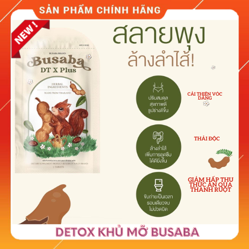 Khử mỡ giảm cân detox busaba thái lan mẫu mới 2023 gói 7 viên - mít shop hàng thái