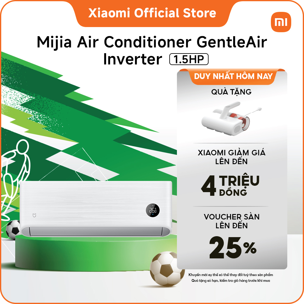 [MỚI RA MẮT] Máy lạnh/ Điều hòa Xiaomi Mijia Air Conditioner GentleAir 1.5HP 5-Star Inverter | Làm mát nhanh trong 30 giây với luồng gió mạnh | Luồng gió nhẹ, không gây cảm giác lạnh trực tiếp | Điều khiển thông minh qua ứng dụng Xiaomi Home