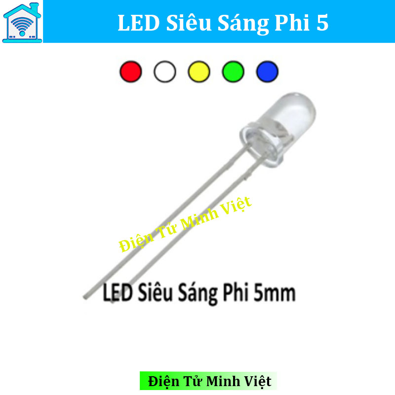 Gói 30 con led siêu sáng các loại phi 5