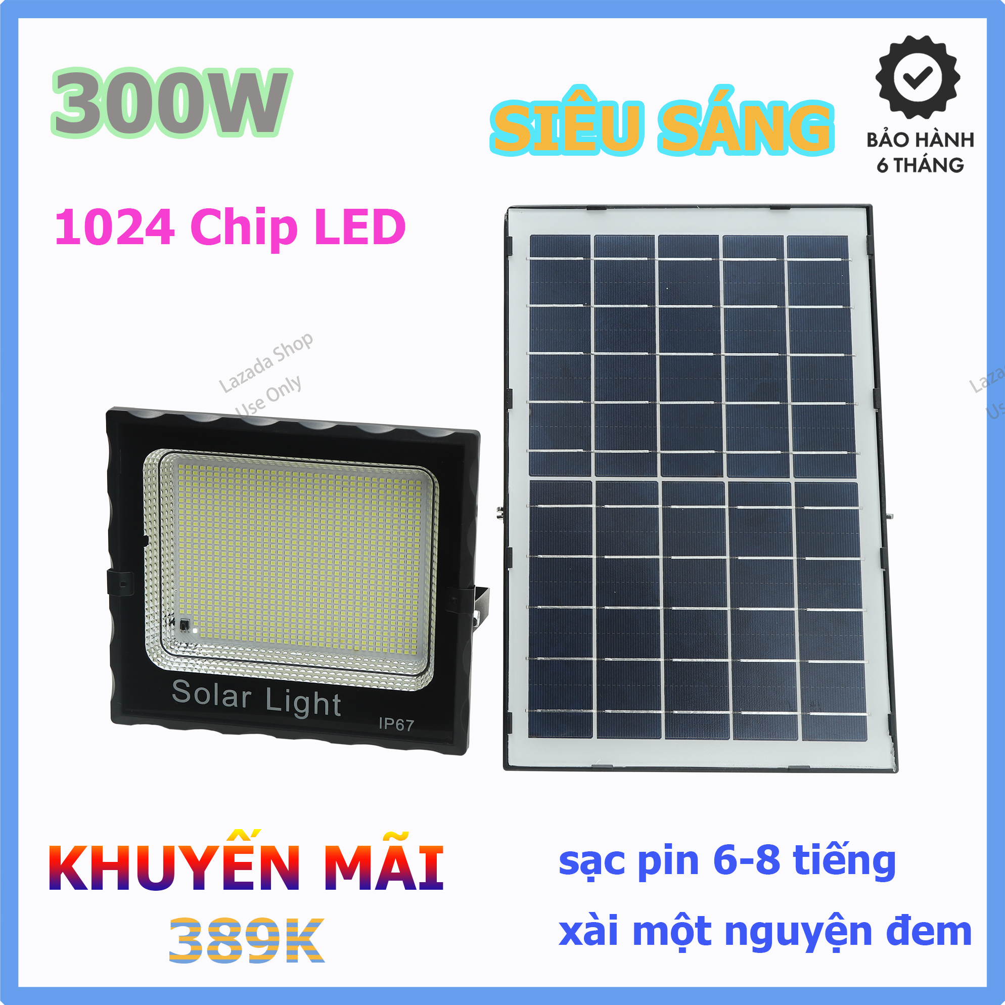 Đèn pha năng lượng mặt trời 200W 300W 600W