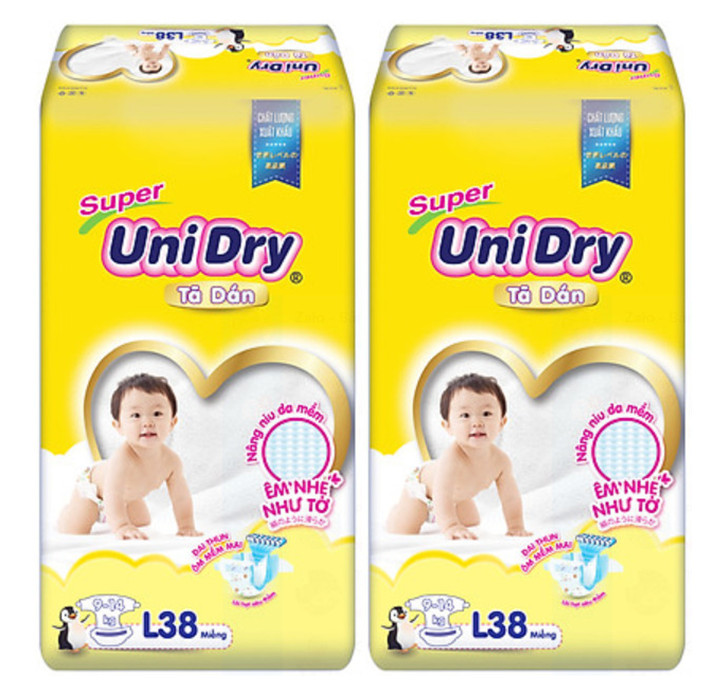 Combo 2 Tả Dán Unidry Size S48 / M42 / L38 / Xl34 Miếng