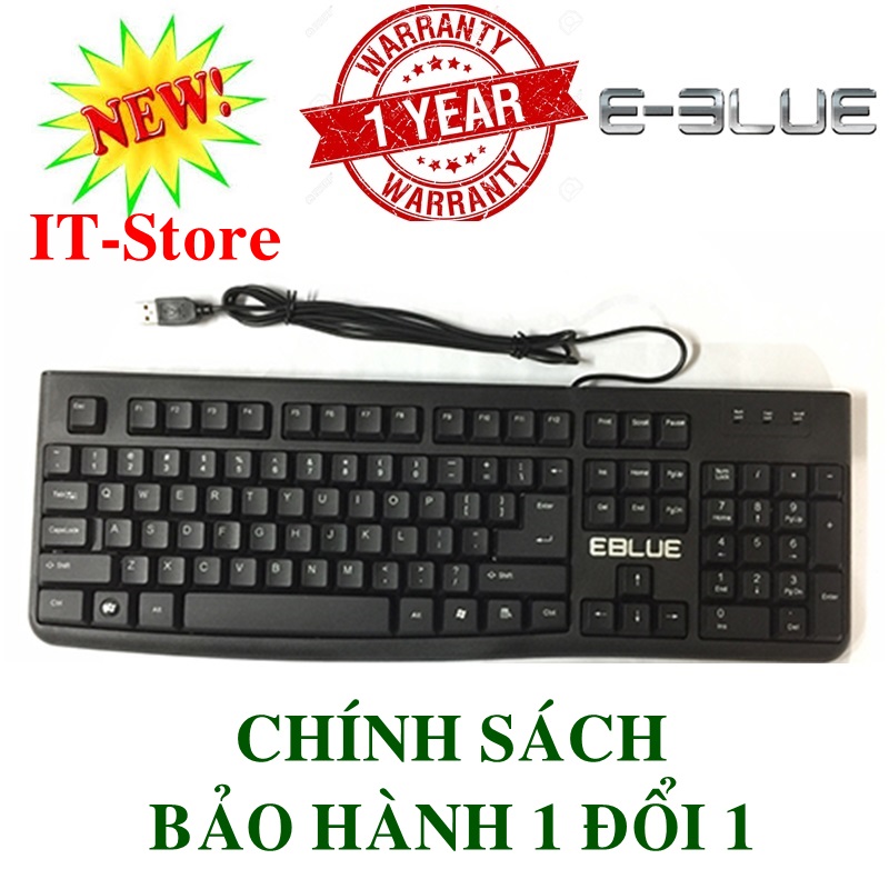 Bàn phím văn phòng có dây EBLUE EKM045BK