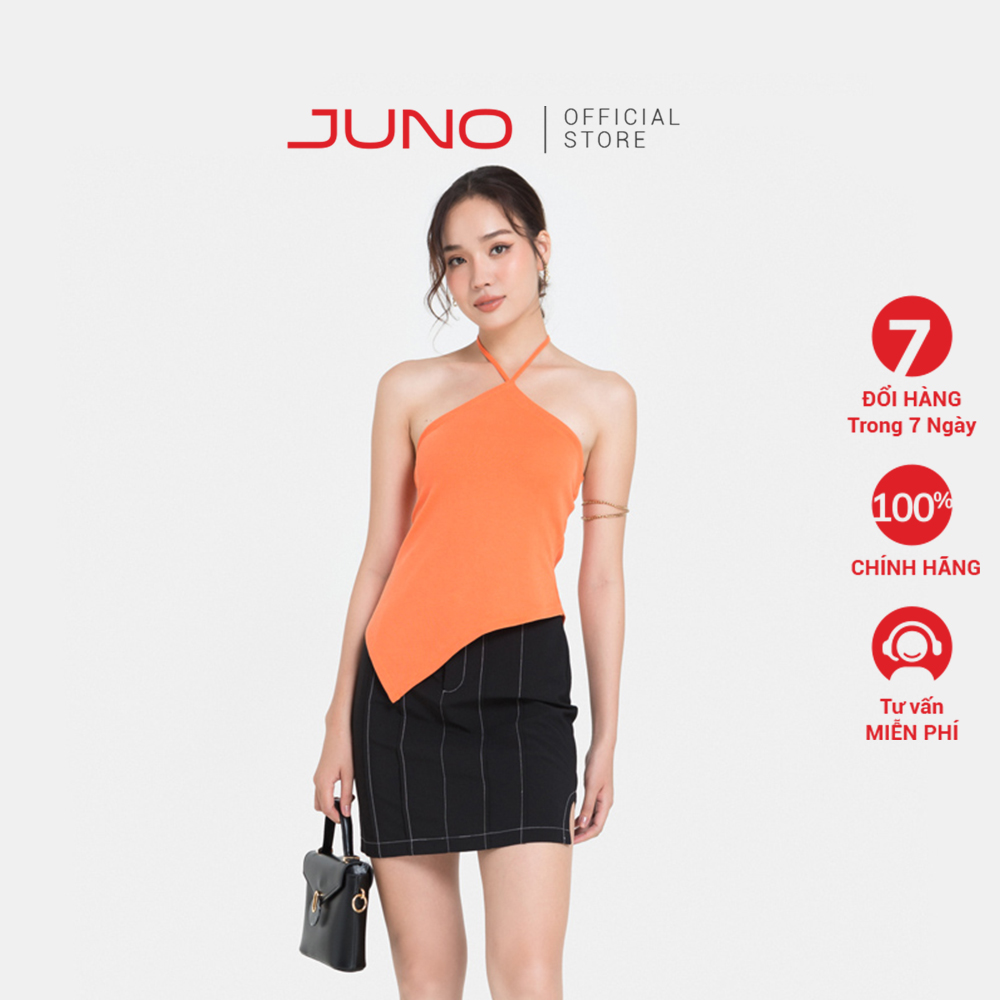 Áo thun nữ thời trang juno cổ yếm lai chéo jnath004