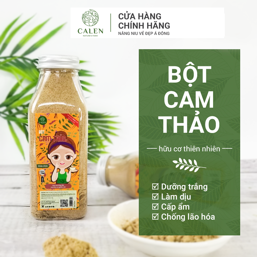 Bột cam thảo hữu cơ Calen dưỡng nhan đẹp da Calen Herb Powder
