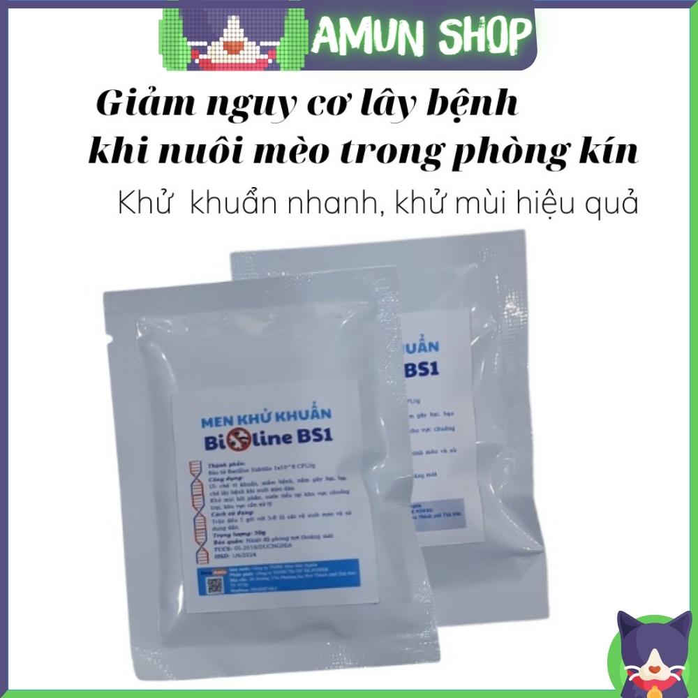 Men khử khuẩn CÁT VỆ SINH MÈO BIOLINE BS1 diệt vi khuẩn gây hại giảm mùi hôi phân nước tiểu trong cát mèo