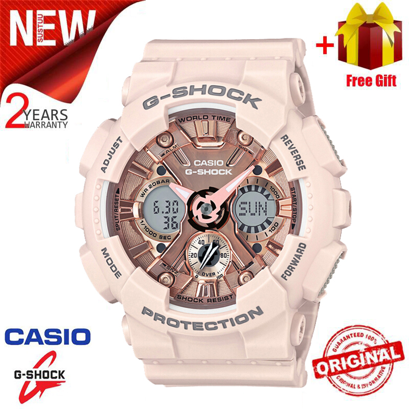 Đồng Hồ Thể Thao Nữ G SHOCK GMA-S120 Chính Hãng Hiển Thị Thời Gian Kép Đèn LED World Time Chống Nước Và Chống Nước Chống Sốc   Đồng Hồ Đeo Tay Thể Thao Nữ Với GMA-S120MF-4APR Bảo Hành 2 Năm - Pin trọn đời