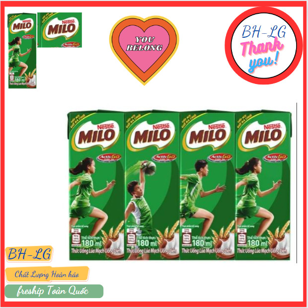 sữa Nestle Milo bữa sáng 180ml hộp
