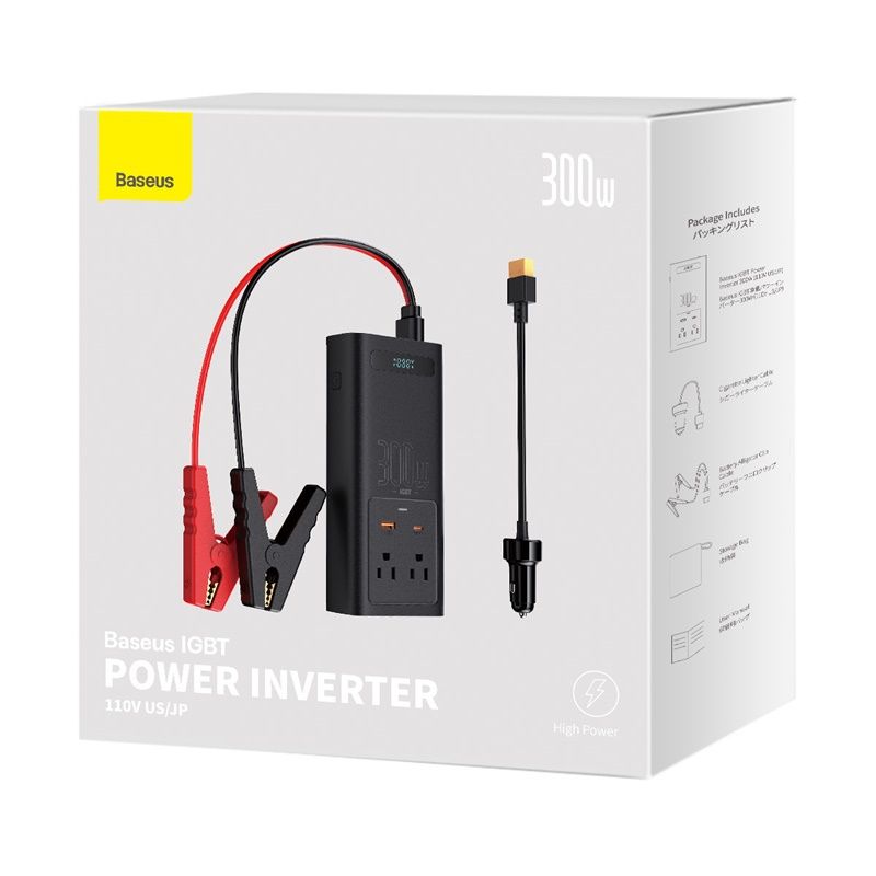 Bộ Chuyển Đổi Dòng Điện Baseus IGBT Power Inverter 110V US JP 300W dành