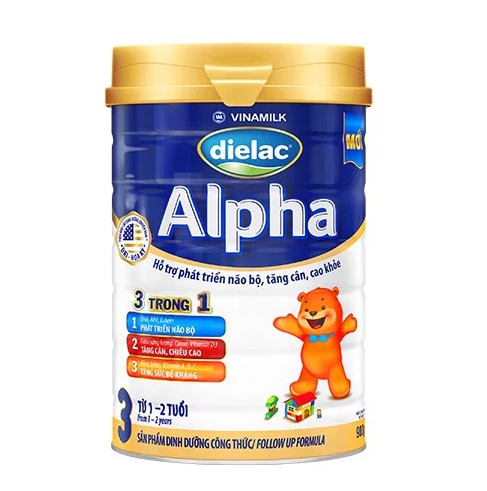 Sữa Dielac Alpha Step 3 - Vinamilk - 900g, 1-2 Tuổi