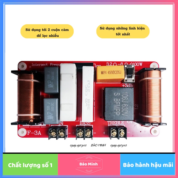 Phân tần 1 bass 1 treble | mạch phân tần 2 đường tiếng weah f-3a | phân tần 2 loa nhập khẩu cao cấp
