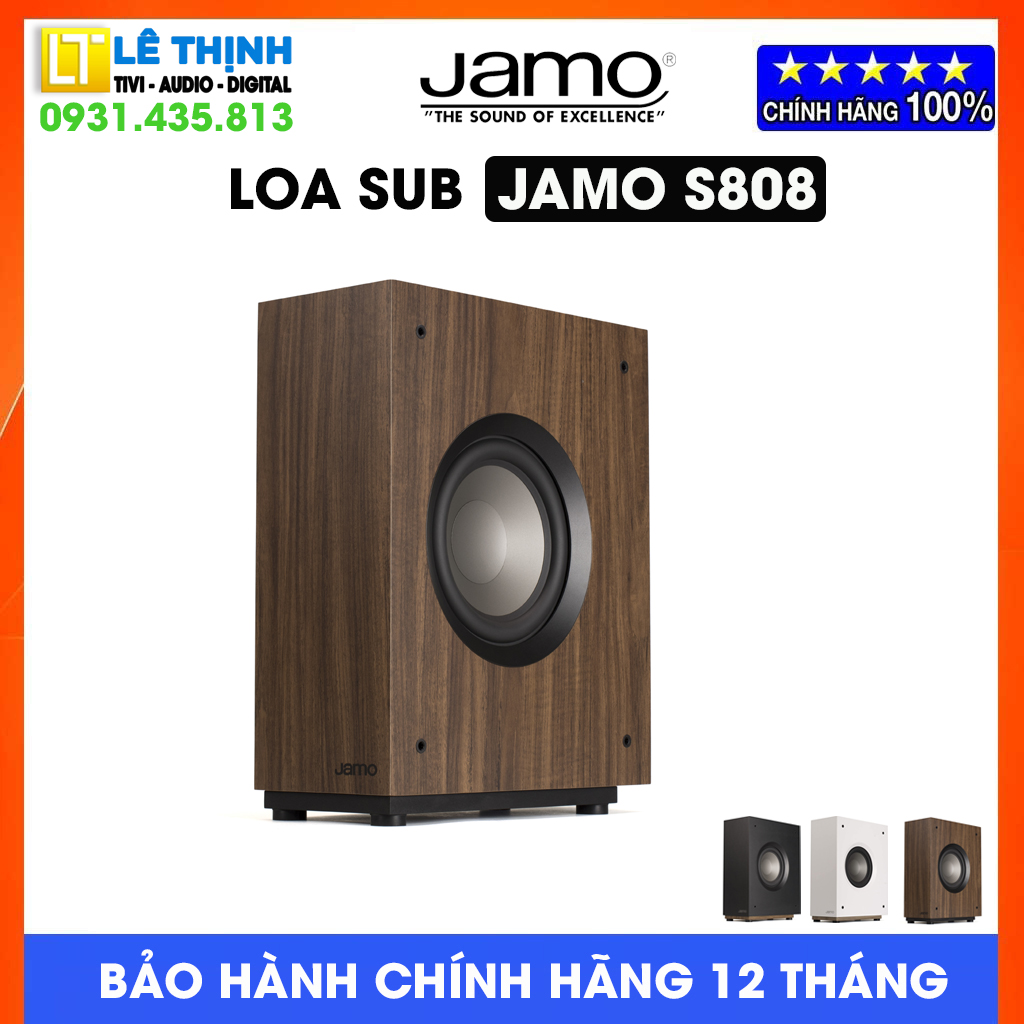 Loa subwoofer jamo s808 sub | sub điện, công suất 100w, bass 20cm, âm trầm sâu lan tỏa - chính hãng - bảo hành 12 tháng