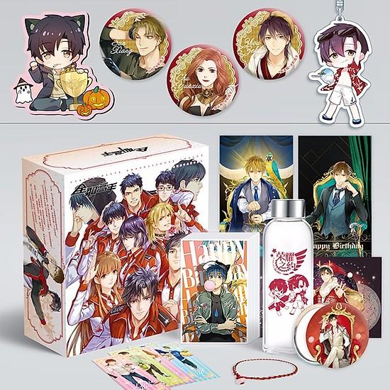 Hộp quà toàn chức cao thủ hộp lớn có bookmark postcard huy hiệu ảnh dán ảnh thẻ poster bình nước