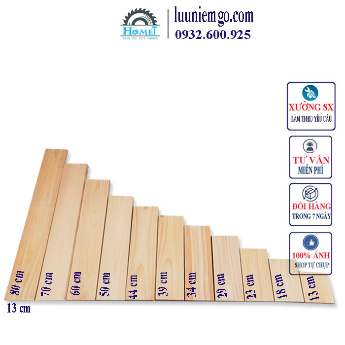 Phôi gỗ thông nhập khẩu xẻ thanh thích hợp làm kệ sách, kệ decord trang trí nội thất,các shop. nhiều kích thước cắt sẵn để lựa chọn. nhận cắt phôi gỗ theo yếu cầu.