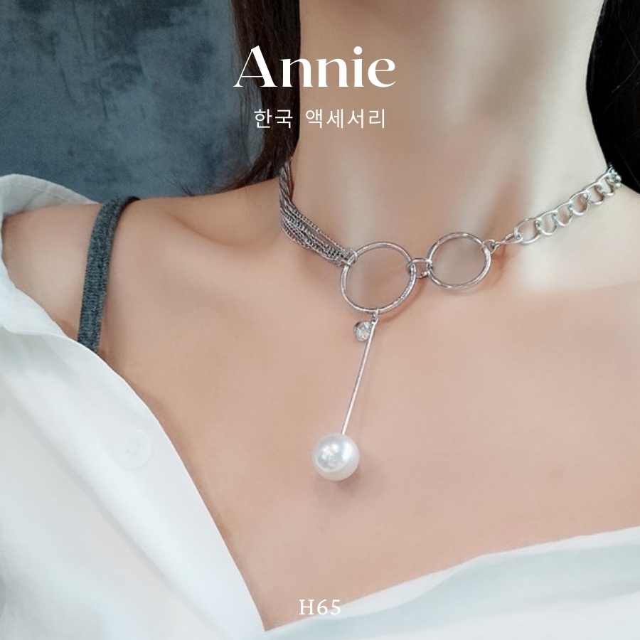 Vòng cổ choker mắt xích phong cách đơn giản cá tính ANNIE - H65