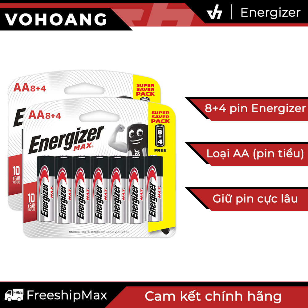 Pin AA Energizer Alkaline chống chảy E91 - 16 pin tặng kèm 8 pin free