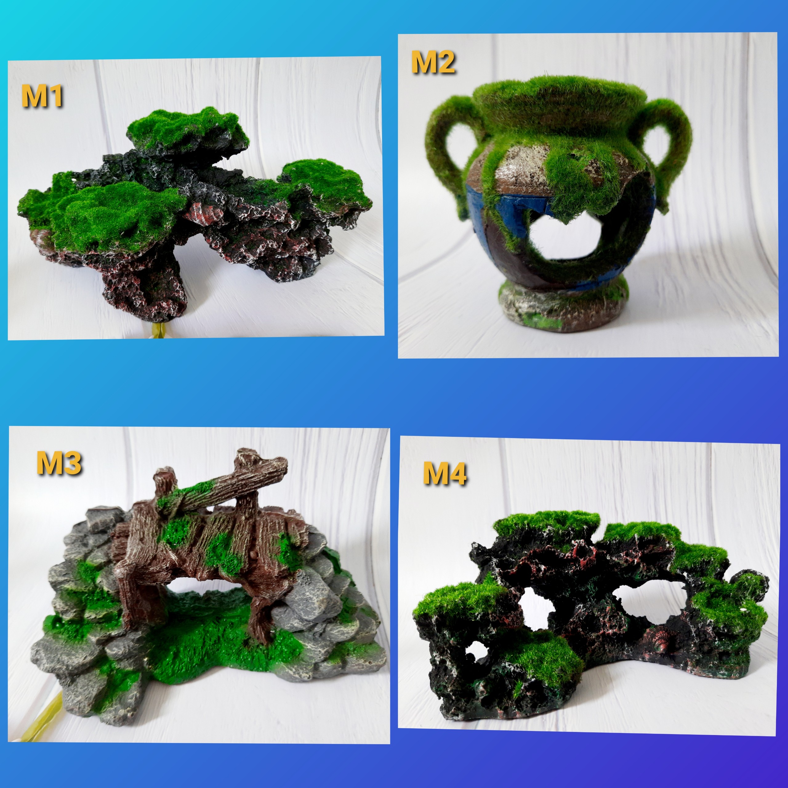 Mô hình núi đá tiểu cảnh hòn non bộ trang trí bể cá, lũa, bể thủy sinh