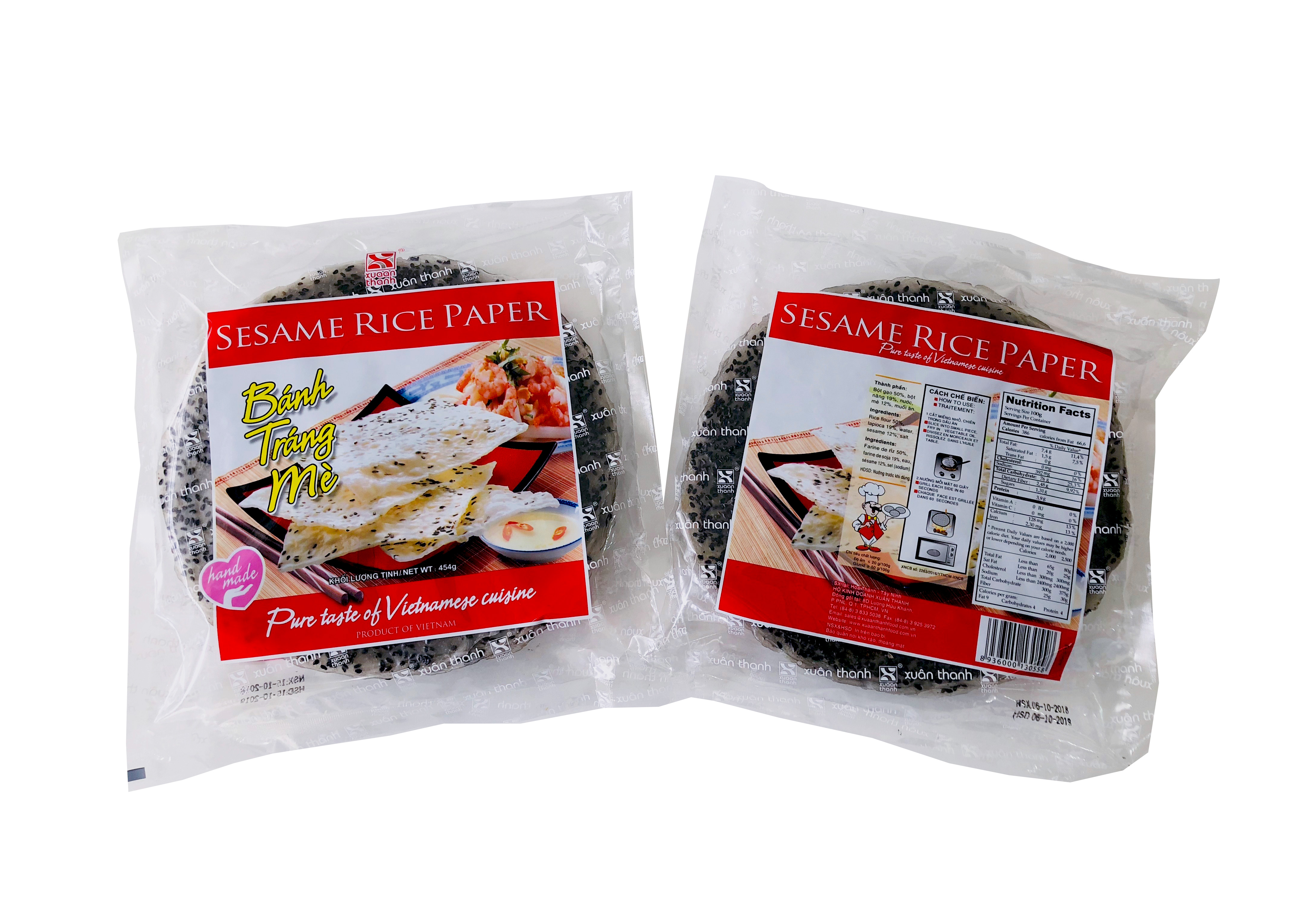 Bánh tráng mè đen Xuân Thanh 454g