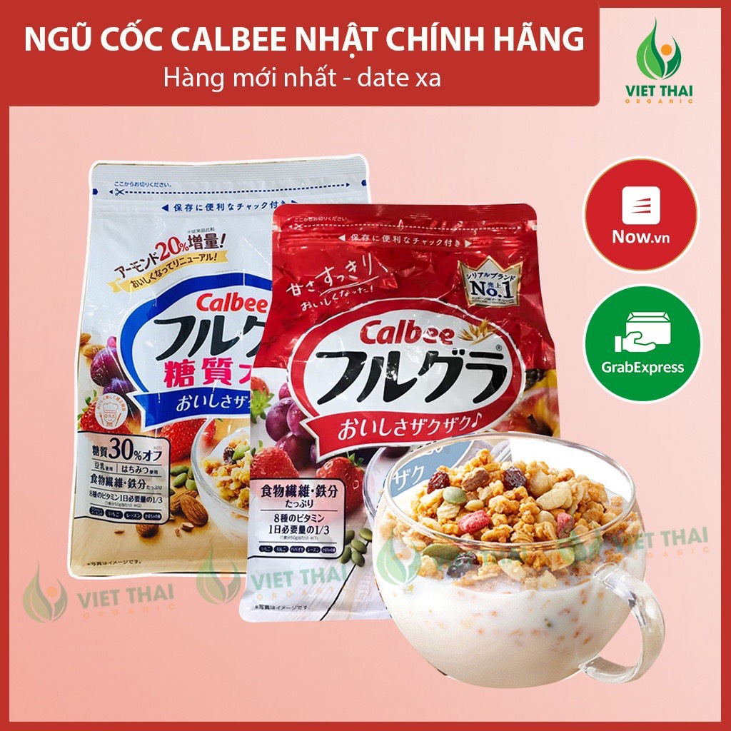 Ngũ cốc Calbee Giảm Cân Ăn Kiêng Nhật Bản mix hoa quả trái cây sữa chua dùng ăn sáng (Việt Thái Organic)