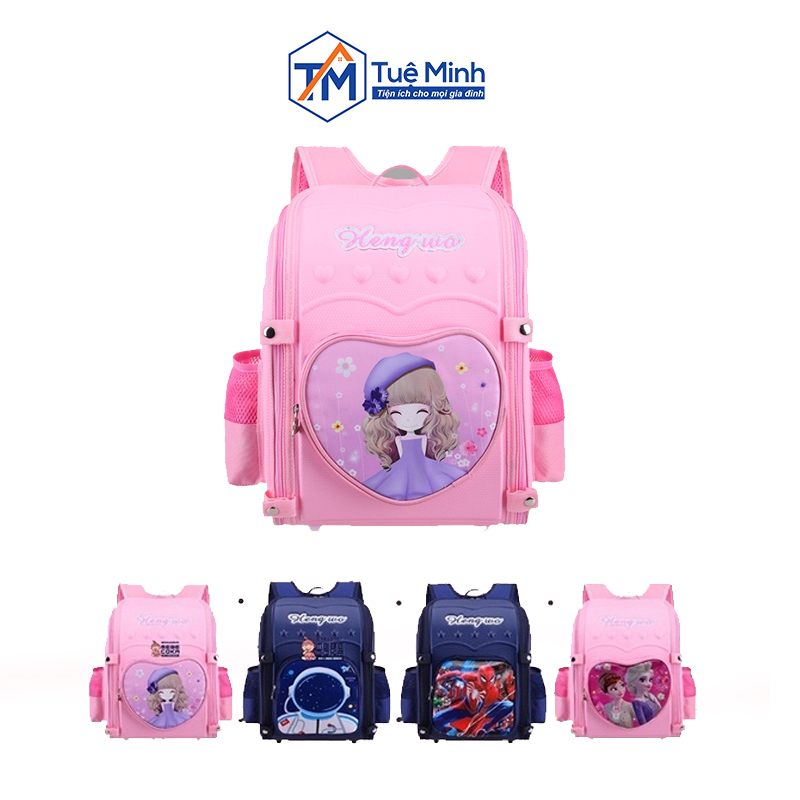 Balo chống gù size 37 cho bé tiểu học - balo siêu nhẹ cao cấp, loại 1 có thể tháo lắp, nhiều ngăn đựng