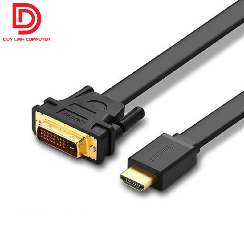 Cáp hdmi to dvi mỏng dẹt dài 3m ugreen 30107 cao cấp