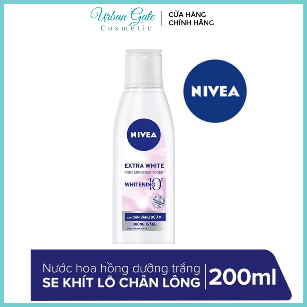 Chai Toner NIVEA Trắng Da Extra White Pore Minimiser Toner - Nước hoa hồng trắng da Nivea