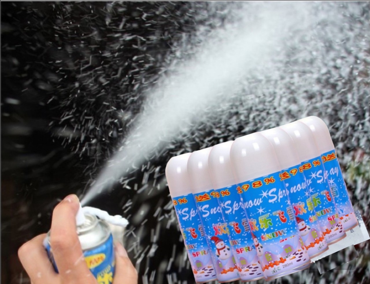 Bình xịt tuyết trang trí cho noel giáng sinh, lễ hội, party, sinh nhật, cưới hỏi