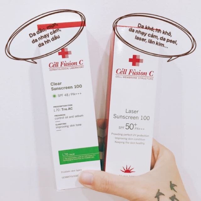 Kem chống nắng Cell Fusion C sunscreen mini 10ml, chiết xuất từ các thành phần lành tính, chất lượng đảm bảo an toàn cho người sử dụng, cam kết như mô tả
