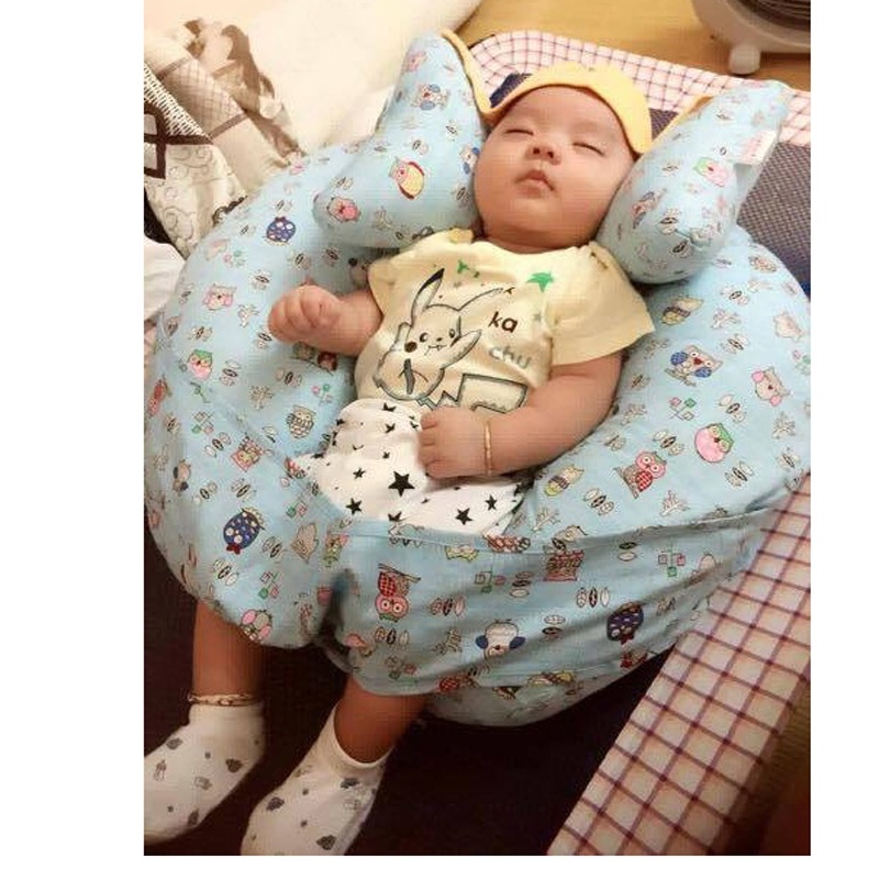 Bộ Gối Đa Năng Chữ C chống trào ngược - Gối Tai Voi Cho Mẹ Và Bé