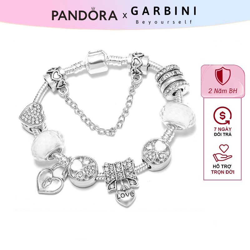 Vòng tay Charm Vintage Crystal LOVE Pendant Charm Bracelet -P20 - Garbini