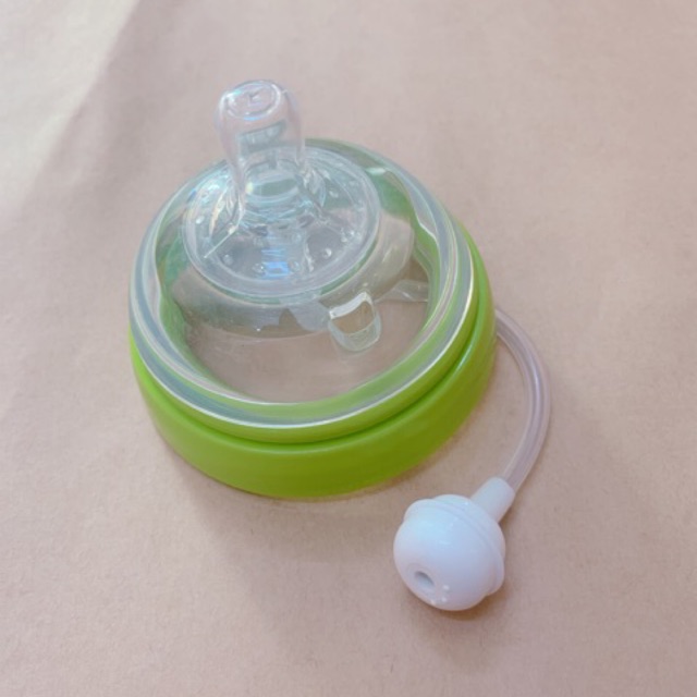 Núm Ty Kèm Ống Hút Chống Sặc Cho Bình Sữa Siêu Mềm