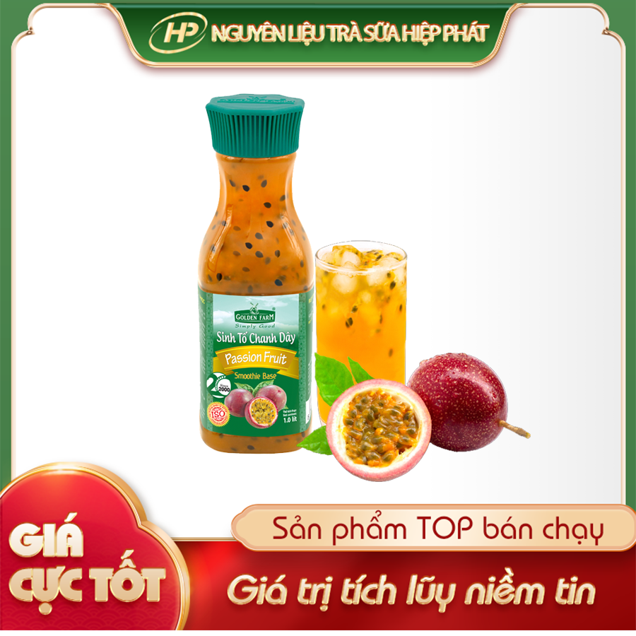 Sinh tố GOLDEN FARM Chanh Dây 1Lít - [ĐẬM ĐẶC] - SP010287 - Nguyên liệu trà sữa HIỆP PHÁT