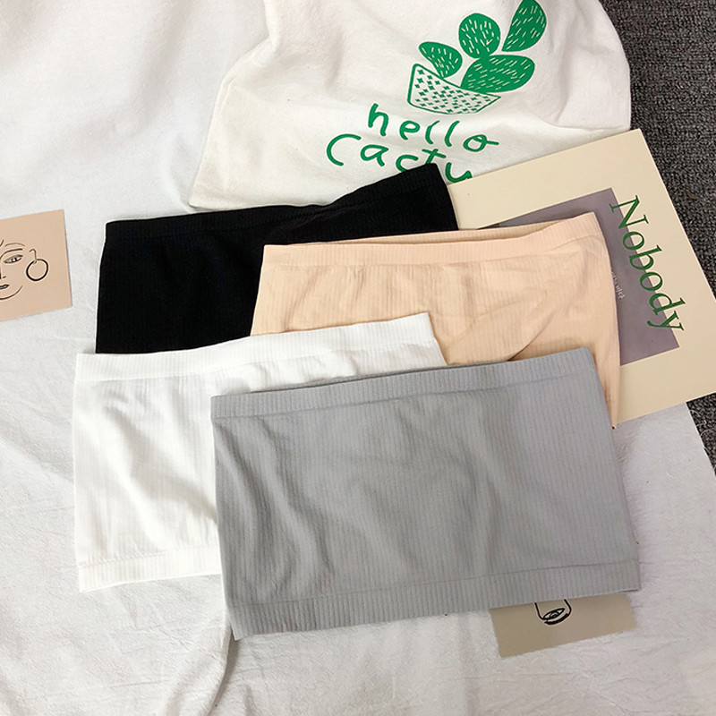 Áo ống nữ gân tăm co giãn cực tốt - bra quây ngang không dây - áo lót nữ phối với vest áo thun sơ mi...- DUDIA Br11