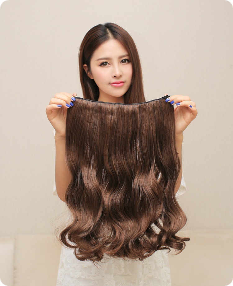 (3 màu) Tóc giả kẹp đuôi xoăn siêu dầy - Sang choảnh - Sóng to cực trẻ trung 8500